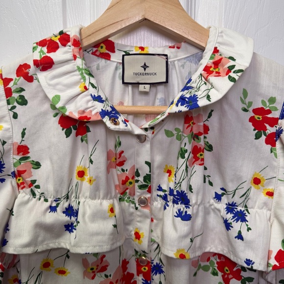 Tuckernuck Morning Light Amaryllis Winnie Blouse, Large, 100% Cotton - Picture 2 of 9